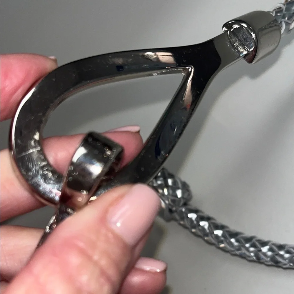 Anne Klein Silver tone Braided Belt size medium/ large 38” inches